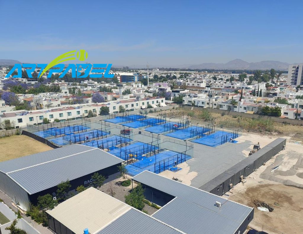 super panoramic padel court, 10 courts club and full panoramic padel court